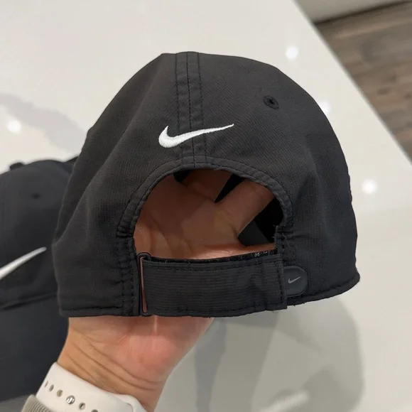 Nike Black Caps with White Swoosh-2 pack - Picture 8 of 11